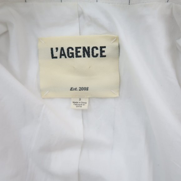 L'AGENCE Brea Blazer in Ivory & Black in Size 2 - Picture 8 of 16